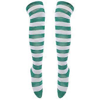 Over The Knee Striped Socks compatible with Women Thigh Size Cold Wind Protection 1 Pair