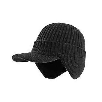 Strickmütze für Herren mit Kapuze und Entenschnabeldesign für warme Wintertage