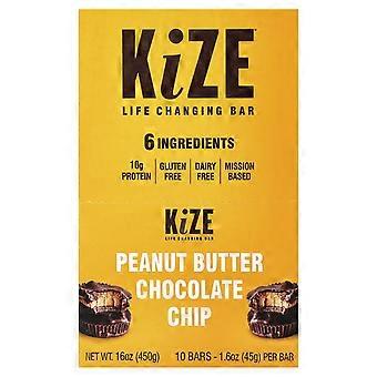 KiZE Life Changing Bar, Peanut Butter Chocolate Chip, 10 Bars, 1.6 oz (45 g) Each