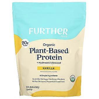 Further Food, Organic Plant-Based Protein + Mushrooms & Seaweed, Vanilla, 20.46 oz (580 g)