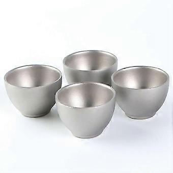 Camping Tea Cup Outdoor Tragbares Picknick-Kochgeschirr Ti Doppelwandige TeeTasse Wandern Teetasse Trinkzubehör