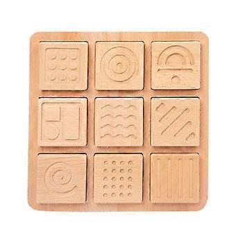 Kinderen Zintuiglijk Speelgoed Montessori Onderwijs Leren Beuk houten Parochie Vorm Touch Games Denken Training Educatief Speelgoed