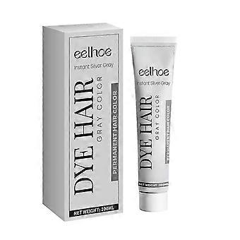 Creme para Cabelo Cinza Eelhoe Cor Natural de Cabelo Longa Duração Não Machuca o Cabelo Fácil de Colorir Fácil de Limpar Agente de Cabelo Moderno