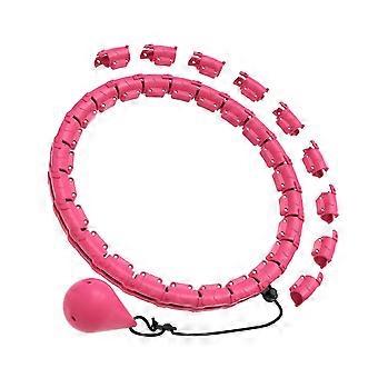 Weighted Fitness Hoop with Detachable Knots, Silent 360-Degree Massage for Abdomen, Home Workout Equipment - Adjustable Weight for Men Women Children