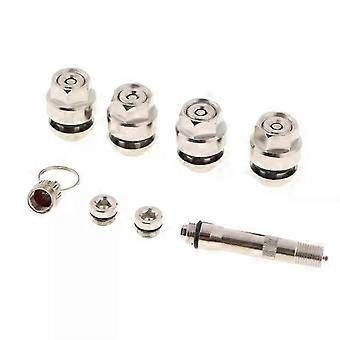 7Pcs Universal Invisible Steel Anti-Theft Car Wheel Air Tyre Tire Valve Caps Stem