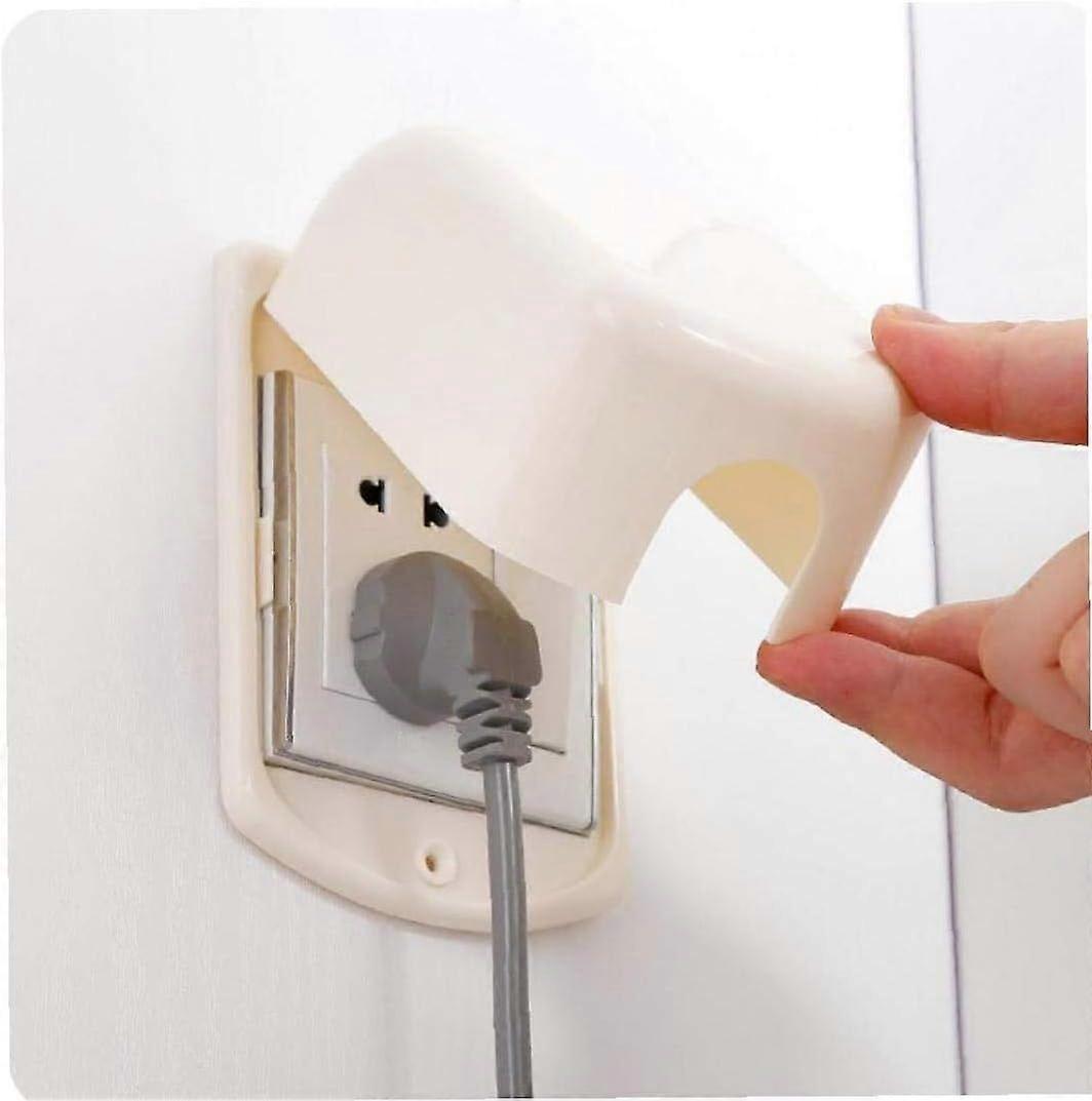 Practical Plastic Baby Anti-electric Socket Dustproof Cover Waterproof Switch Socket Waterproof Protective Box 1pc