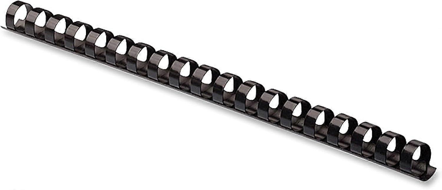 100 Pack Plastic Binding Combs - Round Back, 1/2 Inches, 90 sheets, Black