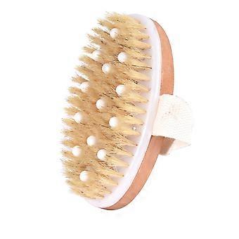 Wooden Soft Beads Bristles Bath Brush Cleaning Massage Scrubber Body Skin Care KAESI