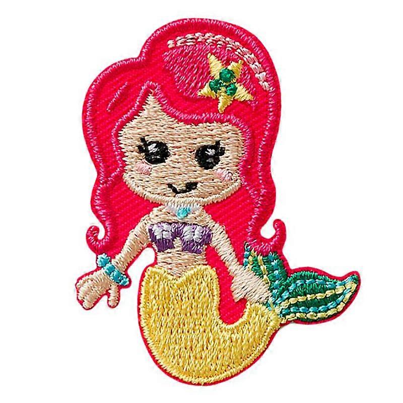 Mermaid - Patch, Iron-on patch, Iron on, Size: 4.0 x 5.1 cm