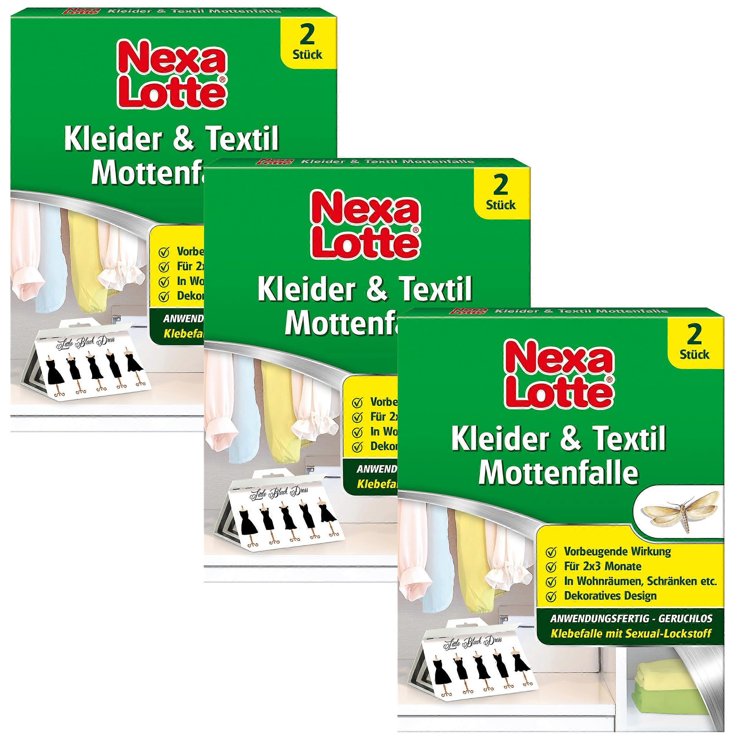 3 x NEXA LOTTE® Clothes & Textile Moth Trap, 2 pieces