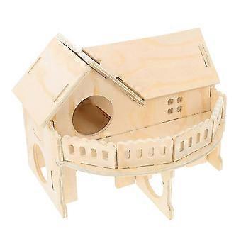 Hamsterhaus aus Holz, bissfest, Versteck, Nest, 1 Set