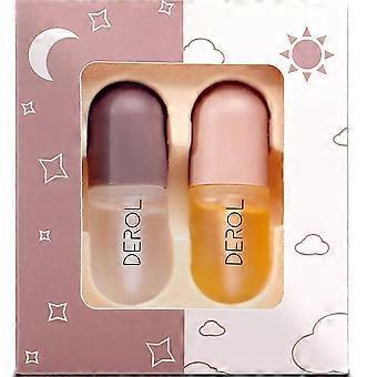 Lip Plumper Set for Deep Hydration and Fuller Lips, Day and Night Dual Balm, 2Pcs