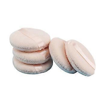 6Pcs Cosmétique Poudrière Houppette Lâche Houppette Visage Doux Houppette Ronde Velours Avec Poignée De Ruban Pour Le Maquillage Du Visage Lavablejinglong