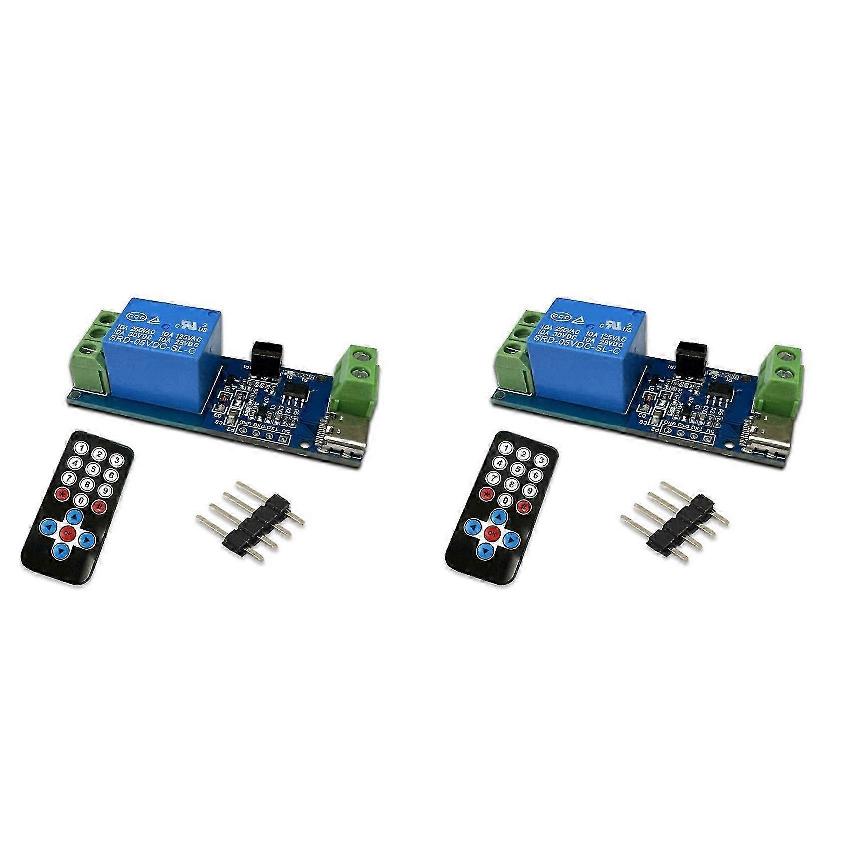 2X Infrared Remote Control Single Relay Module Self-Locking Tapping Multi-Functional Convenient Portable Utility Module