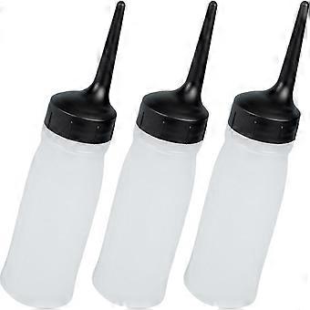 3pcs Haarfärbeflaschen Haarfärbeshampoo Flasche Nachfüllbarer Behälter für Salon