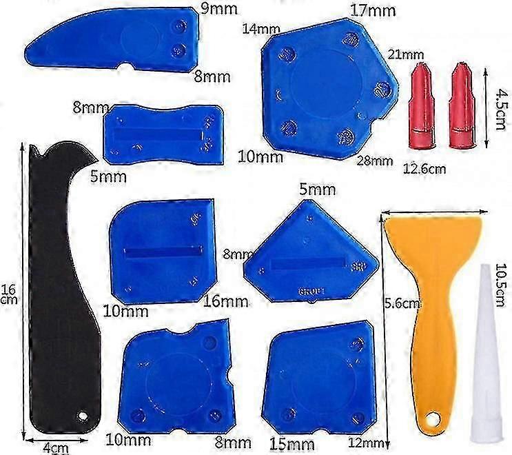 16pcs Set, Flexible Scraper For Spackling Patching Painting, Wallpaper Scraper Spatula