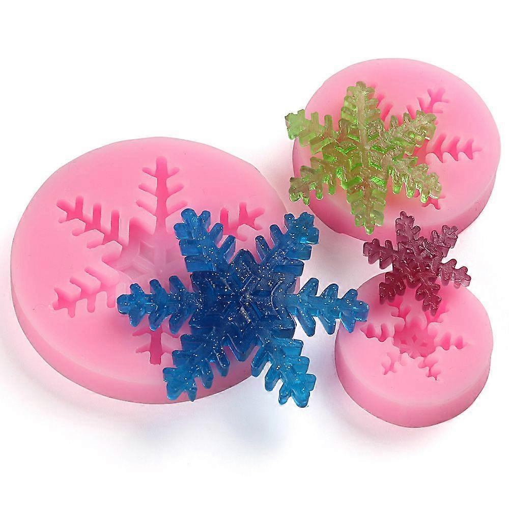 Christmas Snowflake Shape Cake Decorative Mold - 3pcs/set