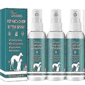 3X spray amaro per cani per smettere di masticare e leccare, spray amaro anti-masticazione per animali domestici, spray senza masticare per cani e gatti, protezione dei mobili