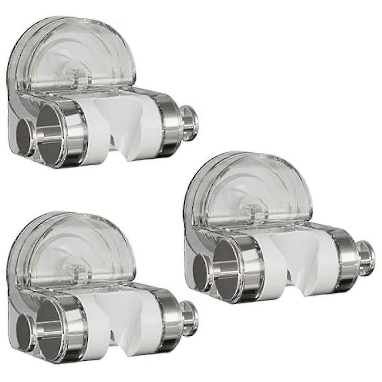 3pcs Suction Cup Shower Holder,Shower Head Holder Wall Mount,A