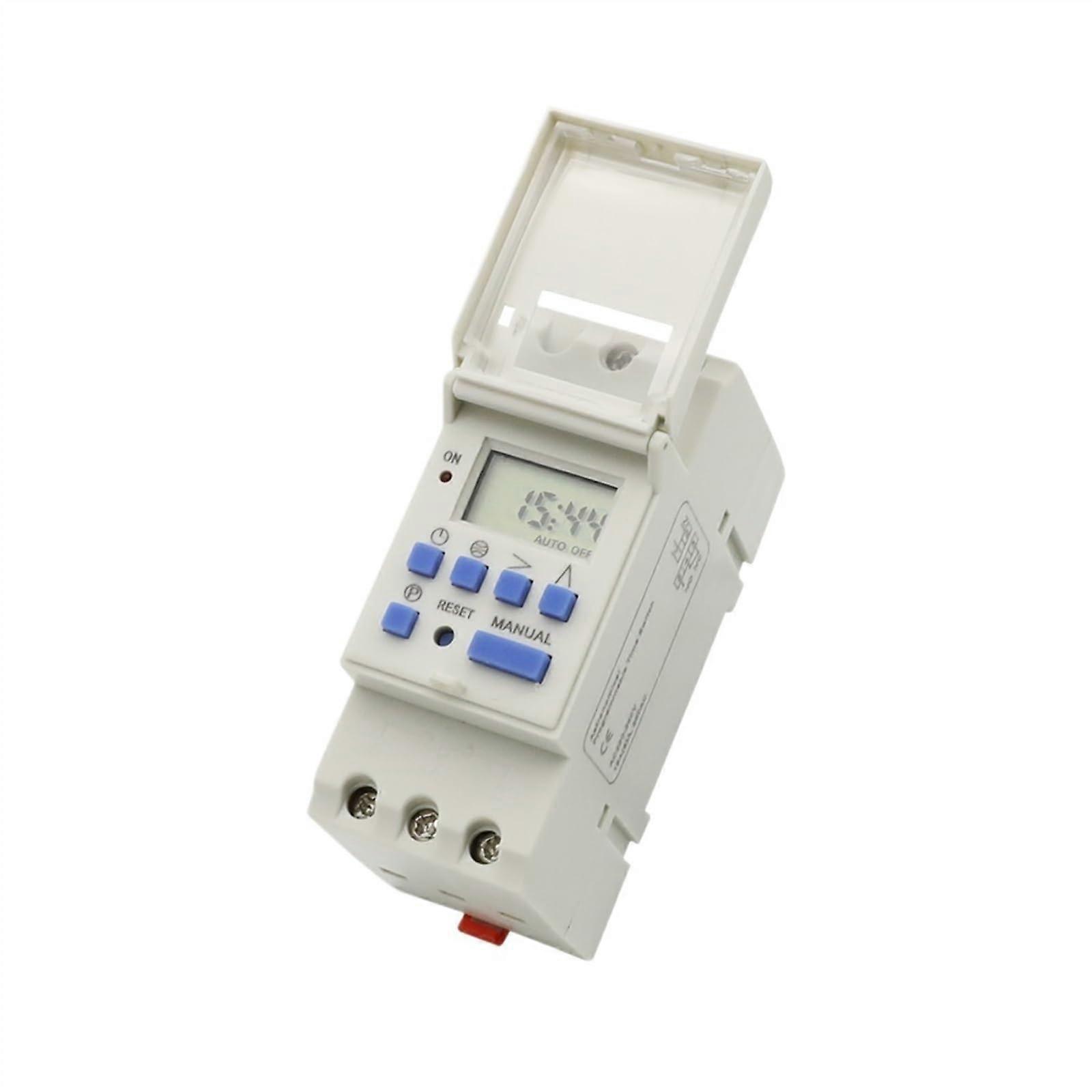 220V Digital Timer Switch with Auto Sunrise Sunset Control, 16 Daily Programs, Weekly Lighting Timer