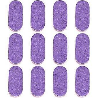 12 Stück Nagelpufferblock, natürliches Acryl Gel Nagelpolierer 100/180 Körnung Schwamm Nagelpuffer Maniküre Pediküre Schleifen Rosa & Lila