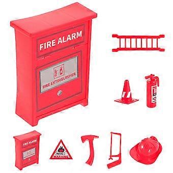 Plastic Fire Extinguisher Model for Doll House 8Pcs Mini Fire Fighting Toy