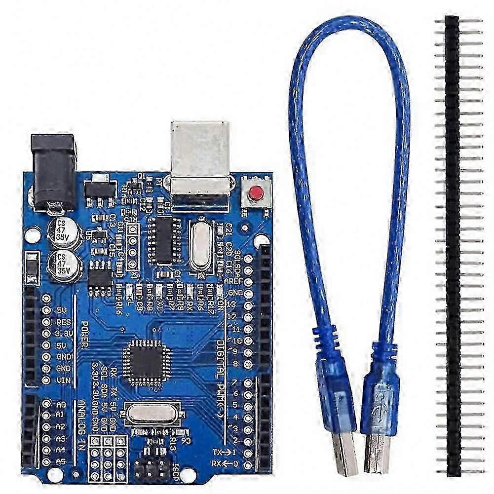 ATmega328P Microcontroller Board with Pin Header and Cable compatible with Arduino IDE Projects