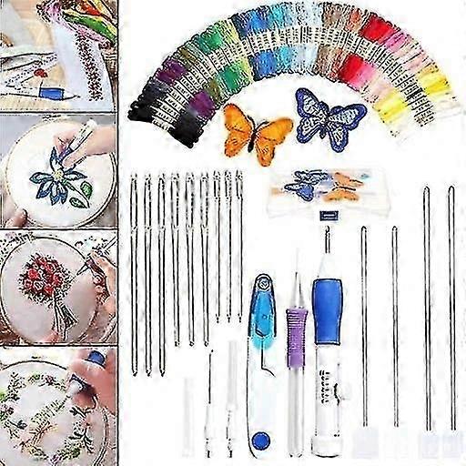 69 Pcs Embroidery Punch Needle Kit Stitching Tool Set