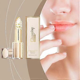 Transferproof Color Changing Lipstick with Gold Flakes - Moisturizing, Long-Lasting, Transparente Temperature Change Lipstick, Gold Crystal Clear Glos