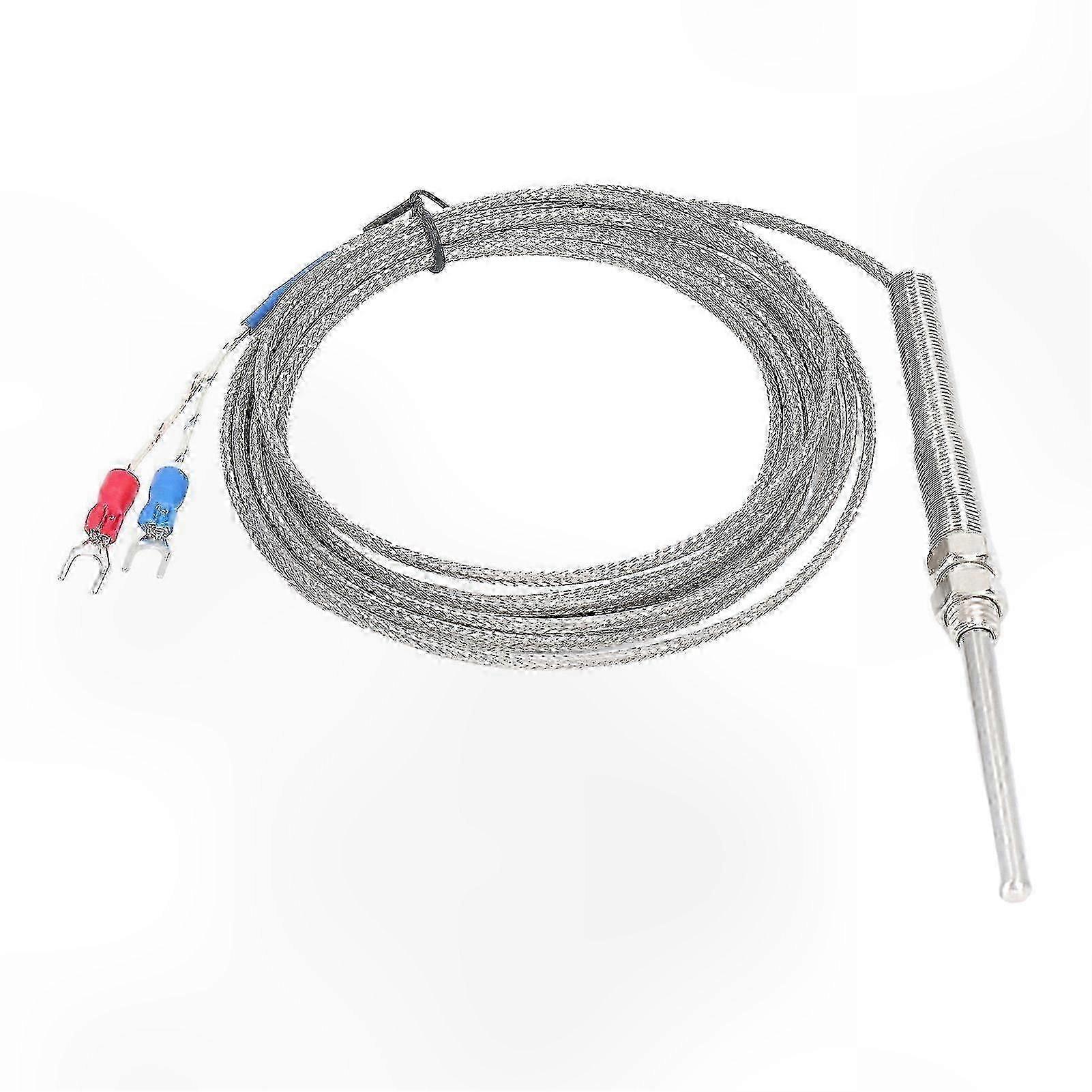 K Type Thermocouple Temperature Sensor Shielded Sensitive Detector Gauge 50mm Probe 4 Meter