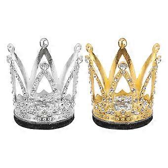 Rhinestone Decoration Metal Ornament for Girls 2Pcs