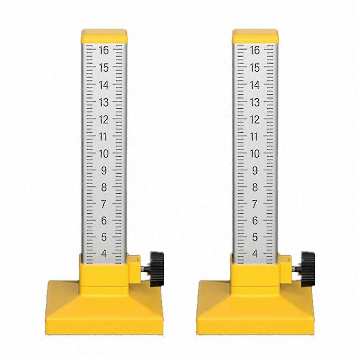 Woodworking and Ceramic Positioning - 2PC Double-Sided Equal Height Ruler with Horizontal Elevation Scale