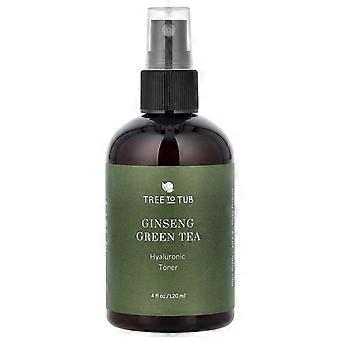 Tree To Tub, Feuchtigkeitsspendendes Gesichtswasser-Spray, Ginseng-Grüntee, 120 ml (4 fl oz)