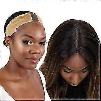 Wigrip de encaje, Banda de peluca de encaje premium para mujer, Empuñadura de peluca totalmente ajustable, Encaje suizo reforzado por HAIRLINE, Diadema de terciopelo seguro, Sin pegamento, Desnudo