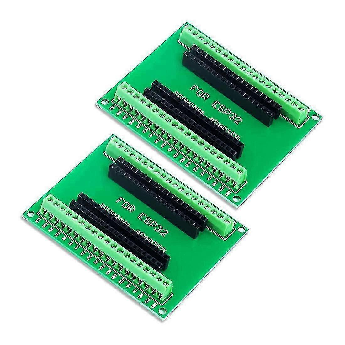 2 ESP32 Breakout Boards GPIO 1 to 2 compatible with 38-pin slim version ESP32 ESP-WROOM-32 microcontroller development board simple