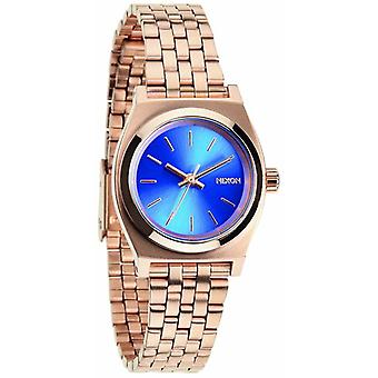 Nixon mini time teller Japanese Quartz Analog Woman Watch with A3991748 Gold-Plated Stainless Steel Bracelet