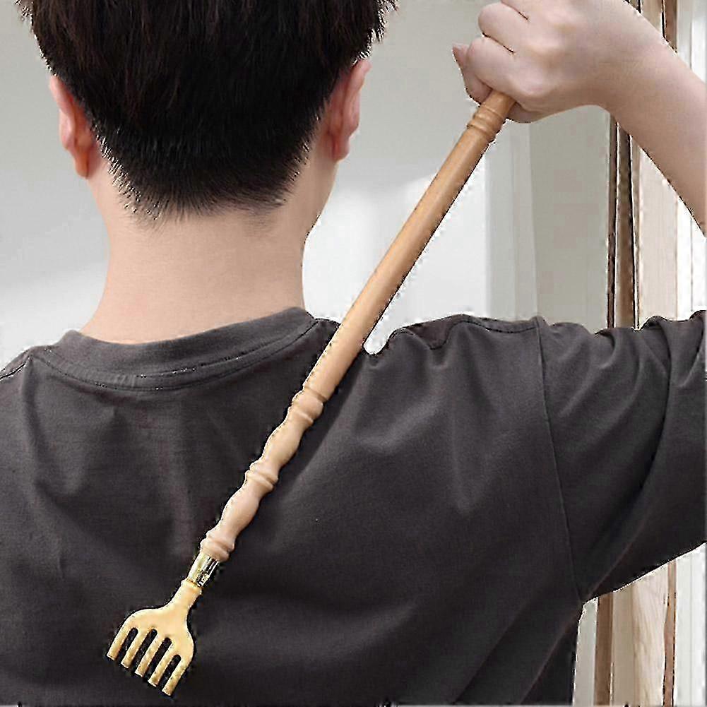 Flexible-Angle Wooden Back Scratcher