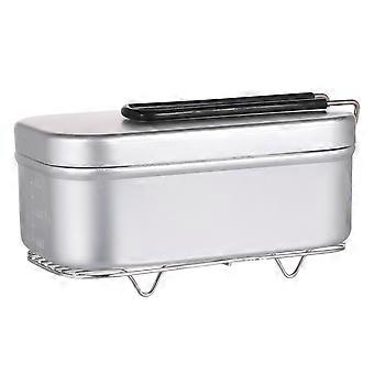 Outdoor Lunch Box Aluminum Alloy for Storage Use 2Pcs Foldable Handle Container