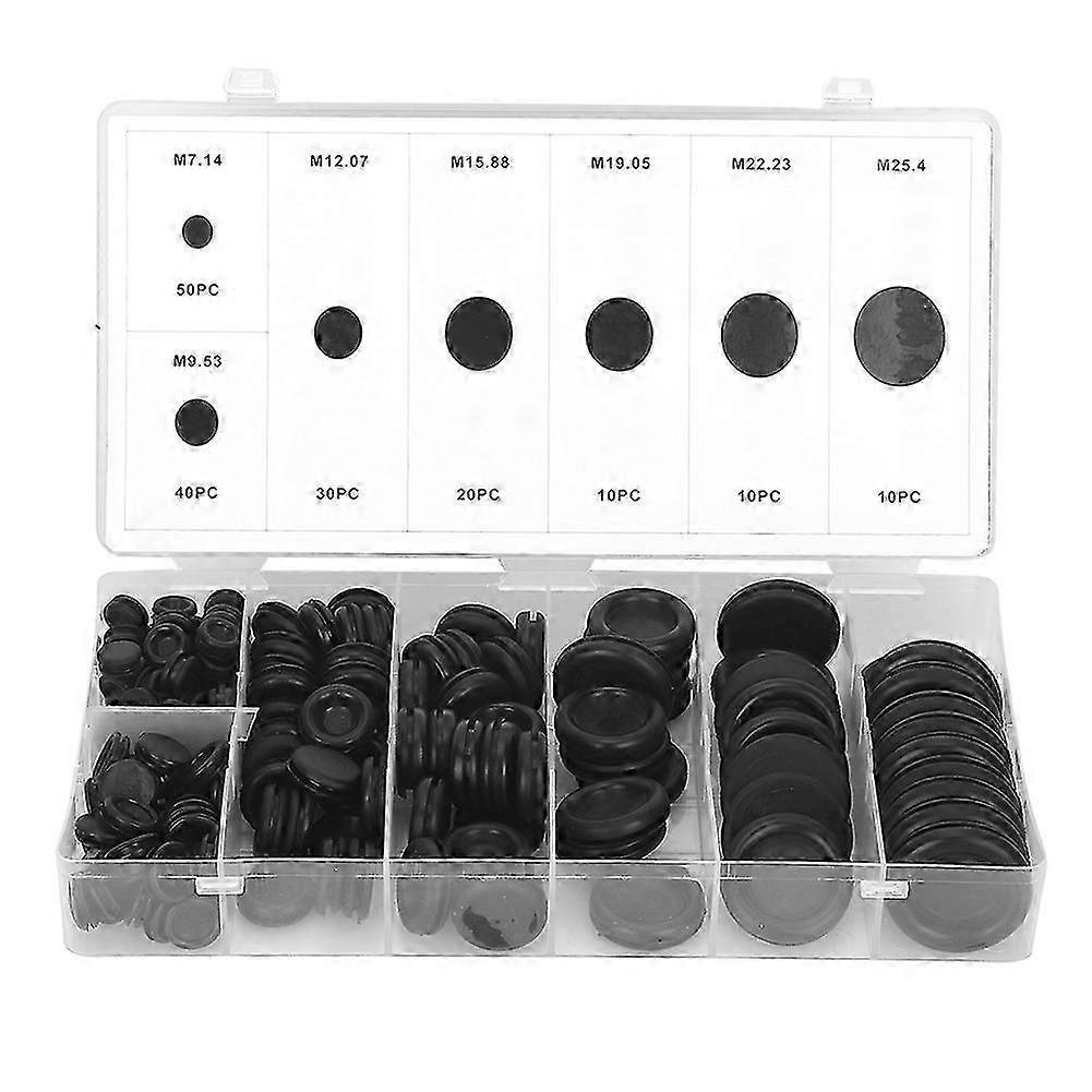 Rubber Cable Grommet Kit 170-Piece