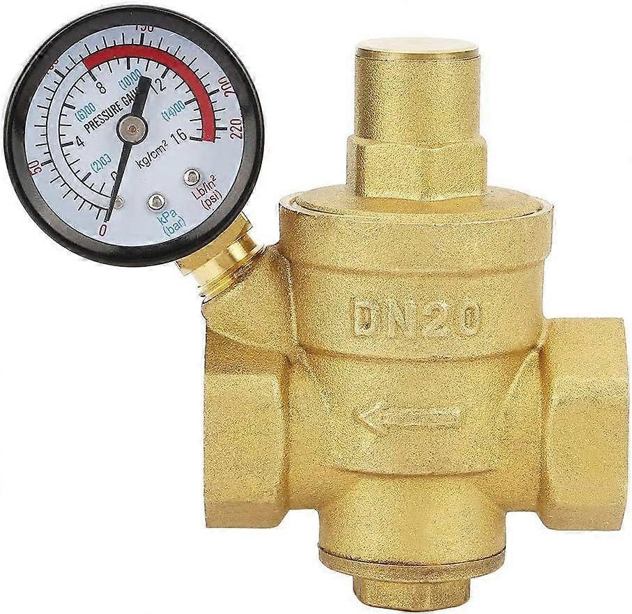 Brass Adjustable Pressure Reducer With Gauge