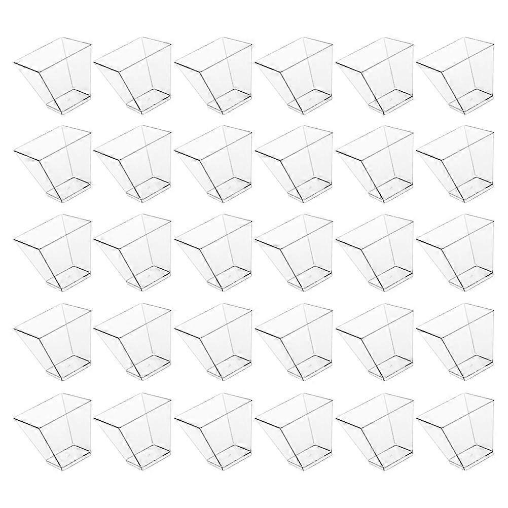 Dessert Cups Trapezoid Transparent Cups compatible with Party Use 100Pcs