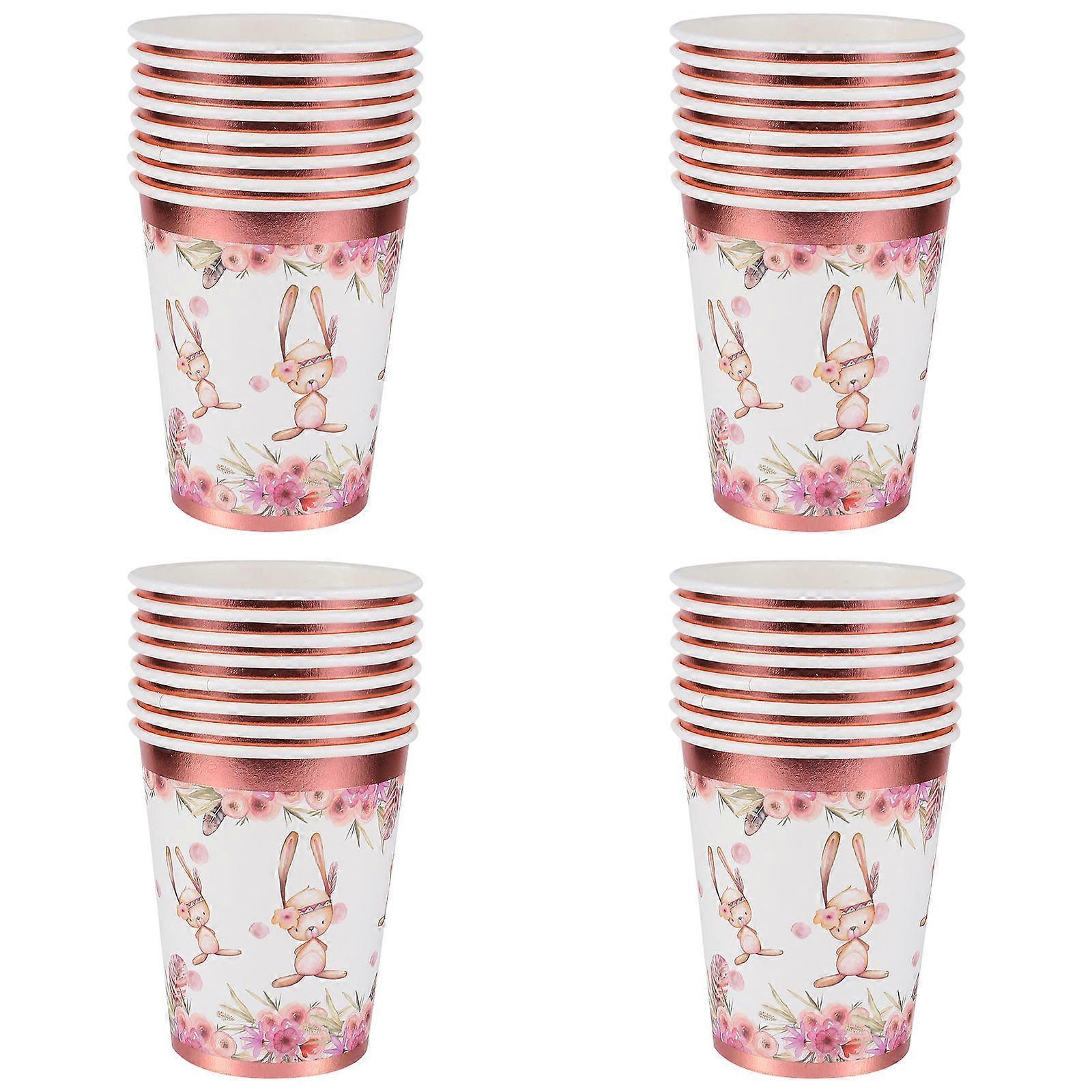 Bronzing Paper Cup Easter Party Pack 32 Pieces compatible with Festive Tableware
