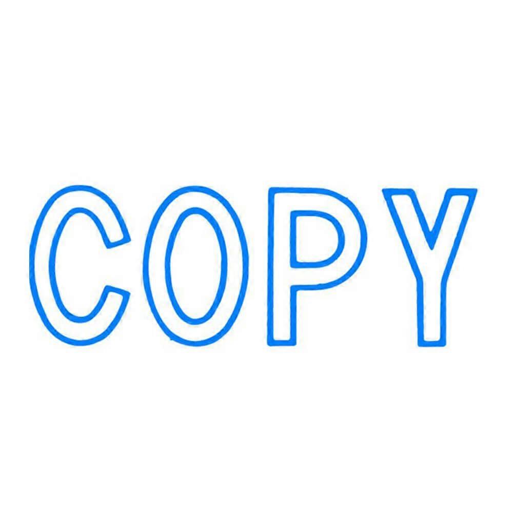 COPY BLUE X Stamper Self Inking Message Stamp Ergonomic Handle Durable Material