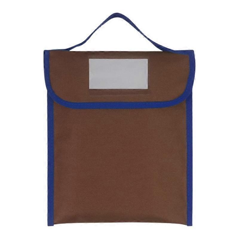 File Bag with Clear Label Window School Book Bag Portable Document Folder