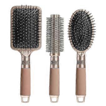 Cushioned Detangler Brush Set Nylon Pins
