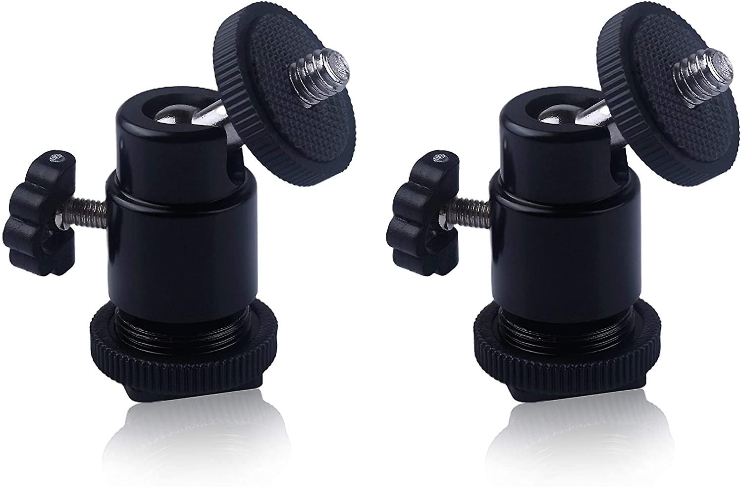 2pcs κεφαλή μίνι σφαιρών κάμερας, 1/4'' καυτό προσαρμοστής mount παπουτσιών με τον περιστρεφόμενο βαθμό 360 μοιρών