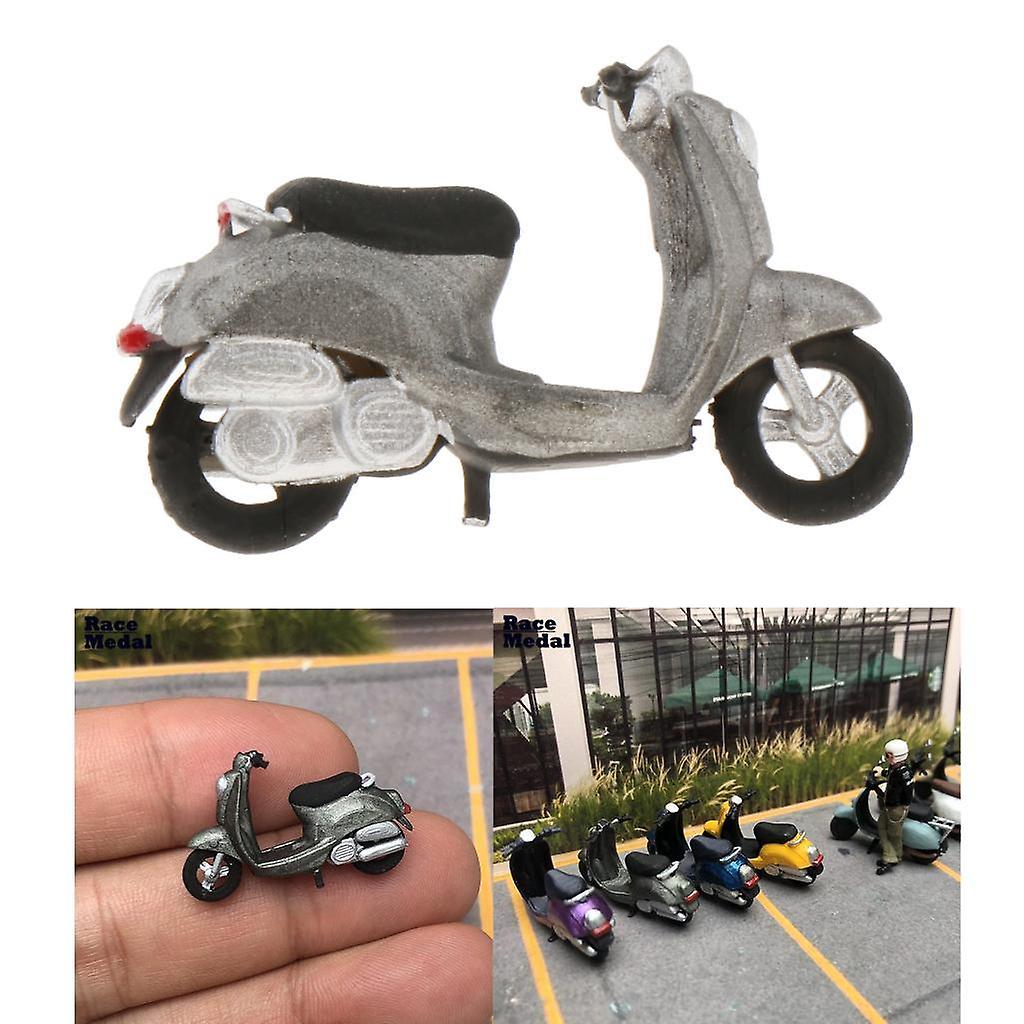 1:64 Model Mini Plastic Scooter Layout Scenario Model for Matchbox Grey