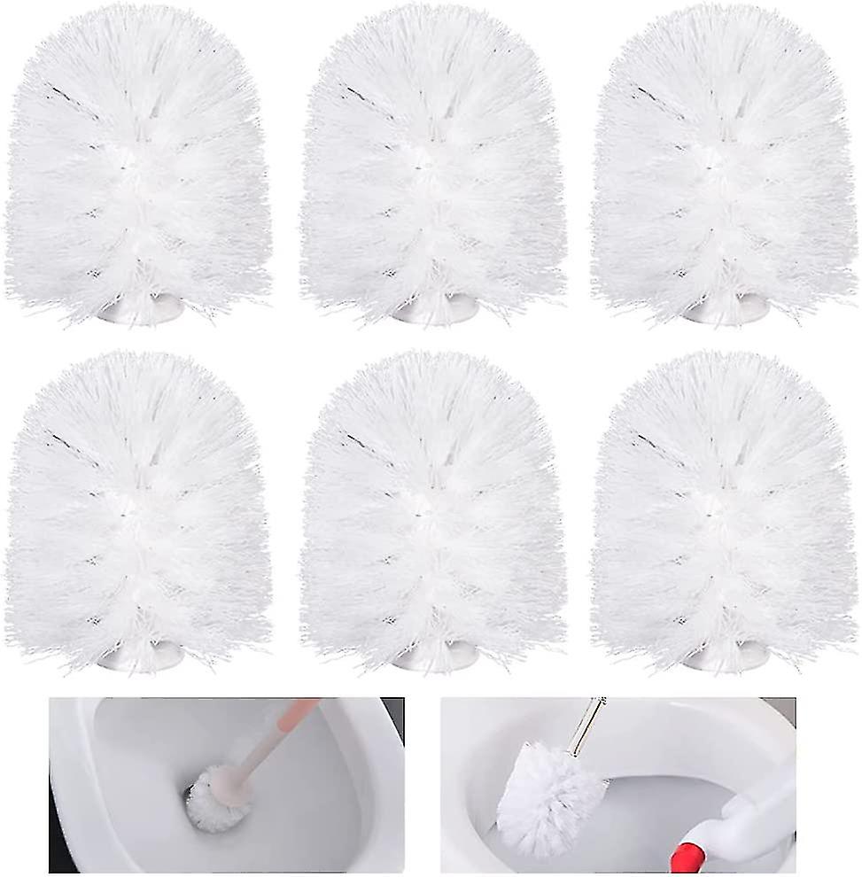 6 Pcs  Gift Replacement Toilet Brush Head, Easy Screw-on Universal