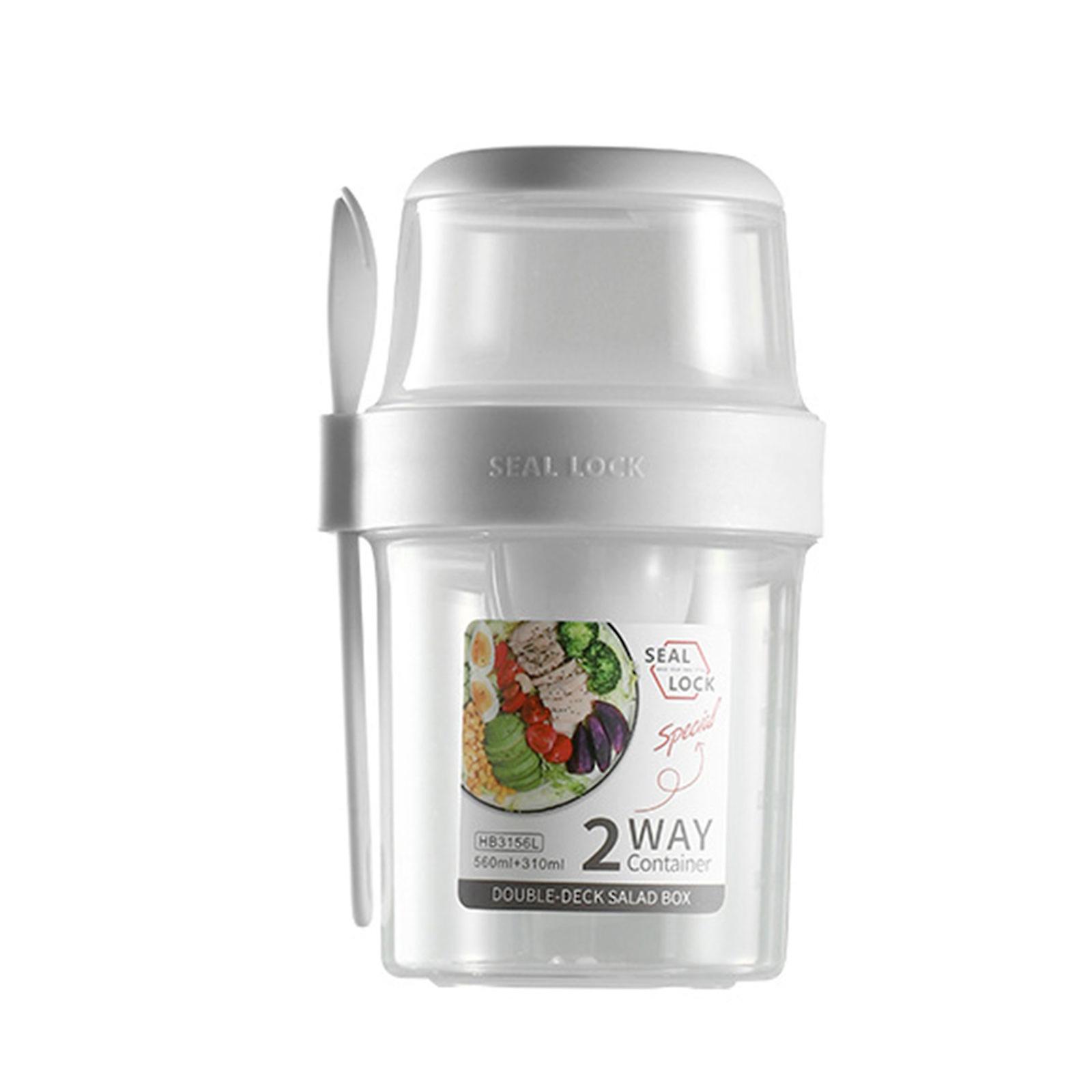 Double-layer Multi-purpose Fresh-keeping Box Portable Salad Box Picnic Box