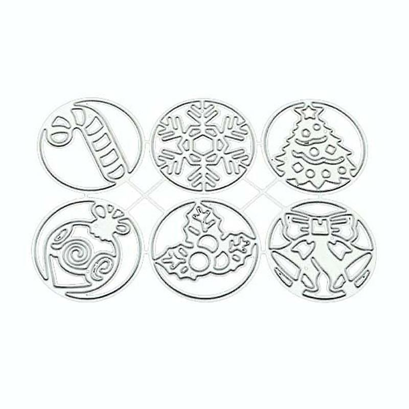 Cut Die 6pcs Christmas Circle Scrapbook Paper Craft Blade Punch Stencils Dies